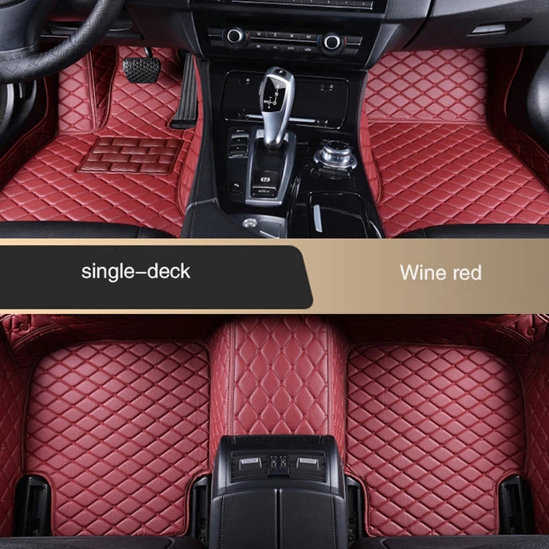 Customization Car Floor Mats Pedal Pads Special Artificial Leather Carpet For Audi A7 S7 2010-2024 Car Accessories