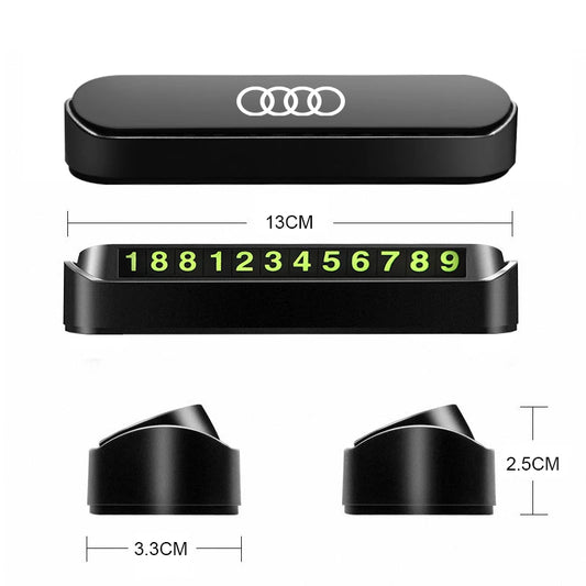 Car Temporary Parking Card Phone Number Card Plate Telephone Number Car Park Stop Automobile For Audi A4 B5 B6 A3 A5 A6 A1 A7 A8