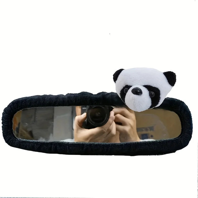 Creative Car Cover Creative Auto Accessories Car Rearview Mirror Cover Women's Mirror Bear/Bow/Bowknot /Panda Elastic Decoration