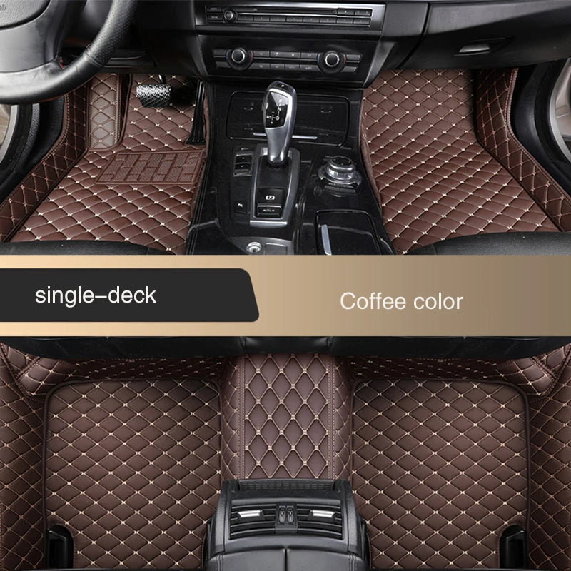 Customization Car Floor Mats Pedal Pads Special Artificial Leather Carpet For Audi A7 S7 2010-2024 Car Accessories
