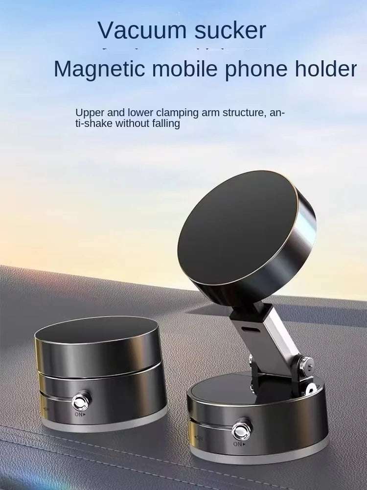 360° Rotation Vacuum Double Sided Magnetic Suction Cup Car Phone Holder Car Dashboard Mobile Cell Support Foldable Phone Bracket