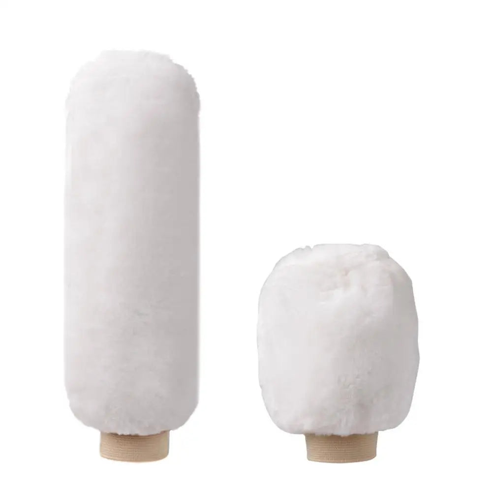 2 Pieces Of Car Plush Handbrake Cover Shift Knob Cover Autumn And Winter Car Plush Handbrake Cover Soft And Warm Handbrake Cover