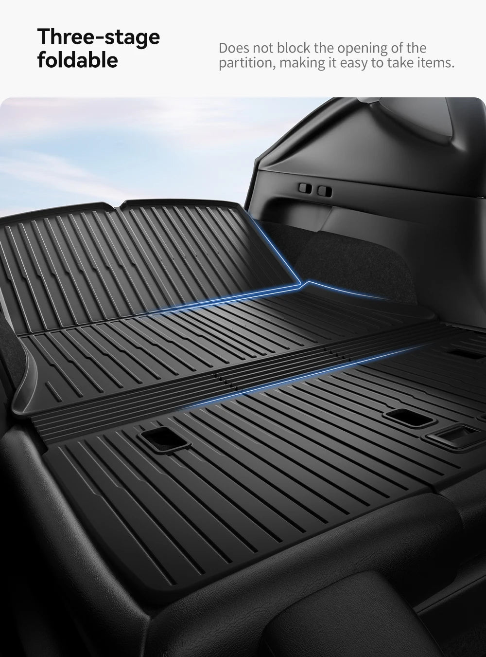 YZ TPE Car Floor Mats for Tesla Model 3 Y Highland Juniper 2019-2025 Luggage Mat Set Four Seasons Waterproof Anti-slip Trunk Mat