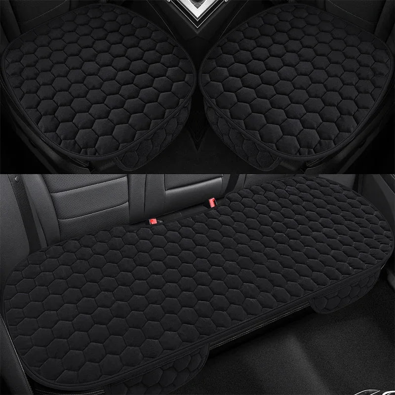 Winter Short-Pile Car Seat Cushion– Warm, Comfortable & Durable (Front / Rear Seat Cushion Available,Universal Seat Covers