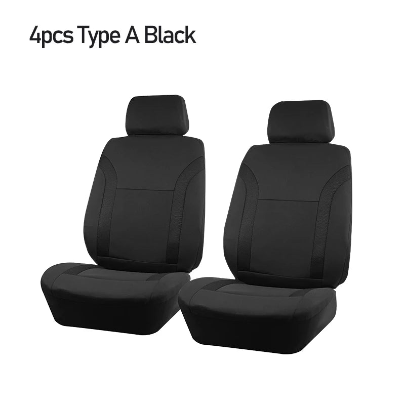 AUTO PLUS Sports Universal Polyester Car Seat Cover Set Fit Most Car Plain Fabric Bicolor Stylish Car Accessories Seat Protector