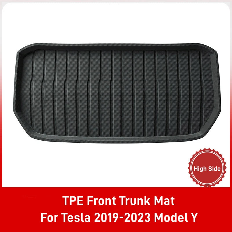 For Tesla Model Y / 3 2019-2023 Full Coverage Rear Trunk Mats TPE Rear Seat Backrest Protective Pad Cargo Liner Anti-Kick Pad