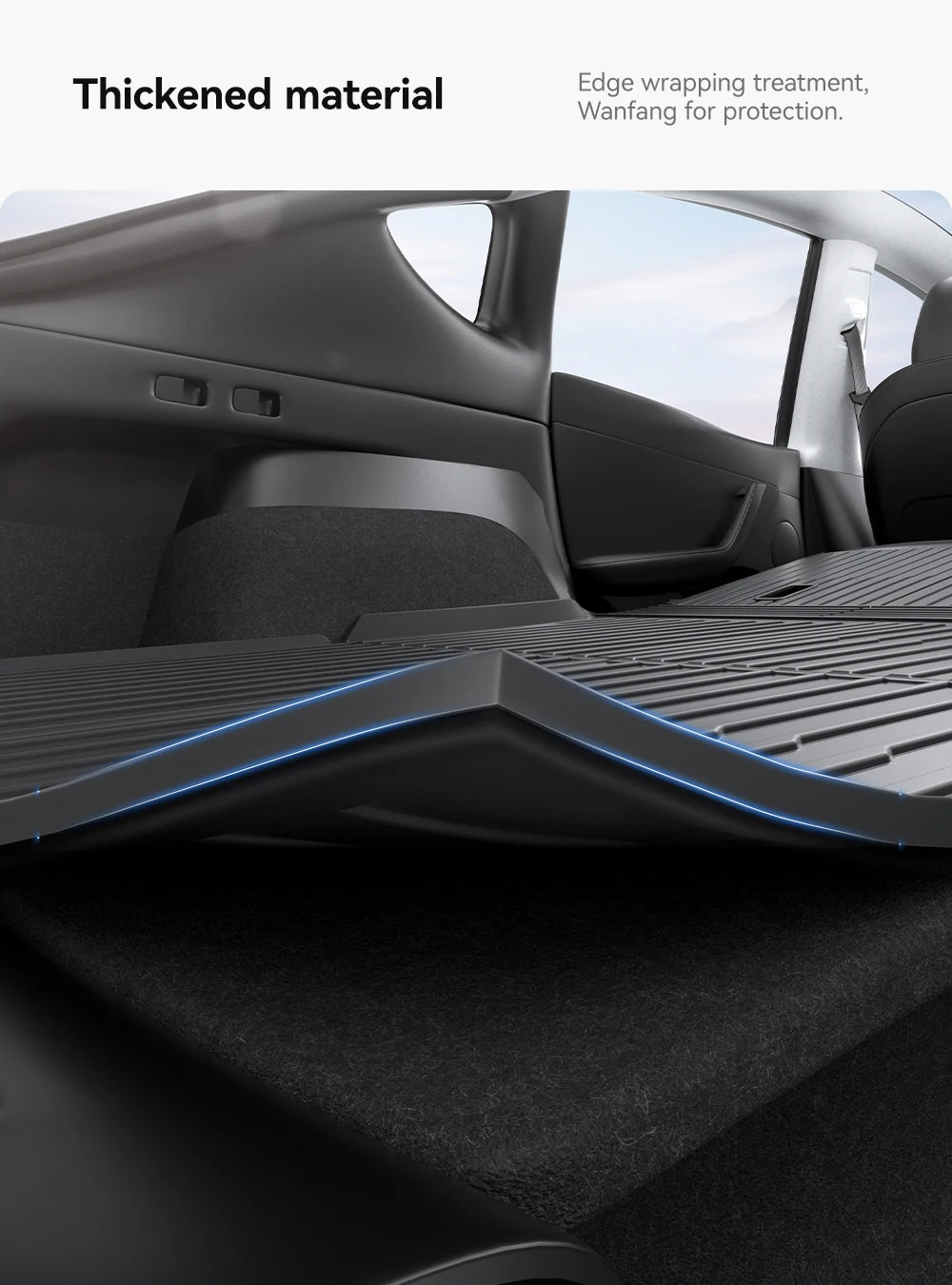 YZ TPE Car Floor Mats for Tesla Model 3 Y Highland Juniper 2019-2025 Luggage Mat Set Four Seasons Waterproof Anti-slip Trunk Mat