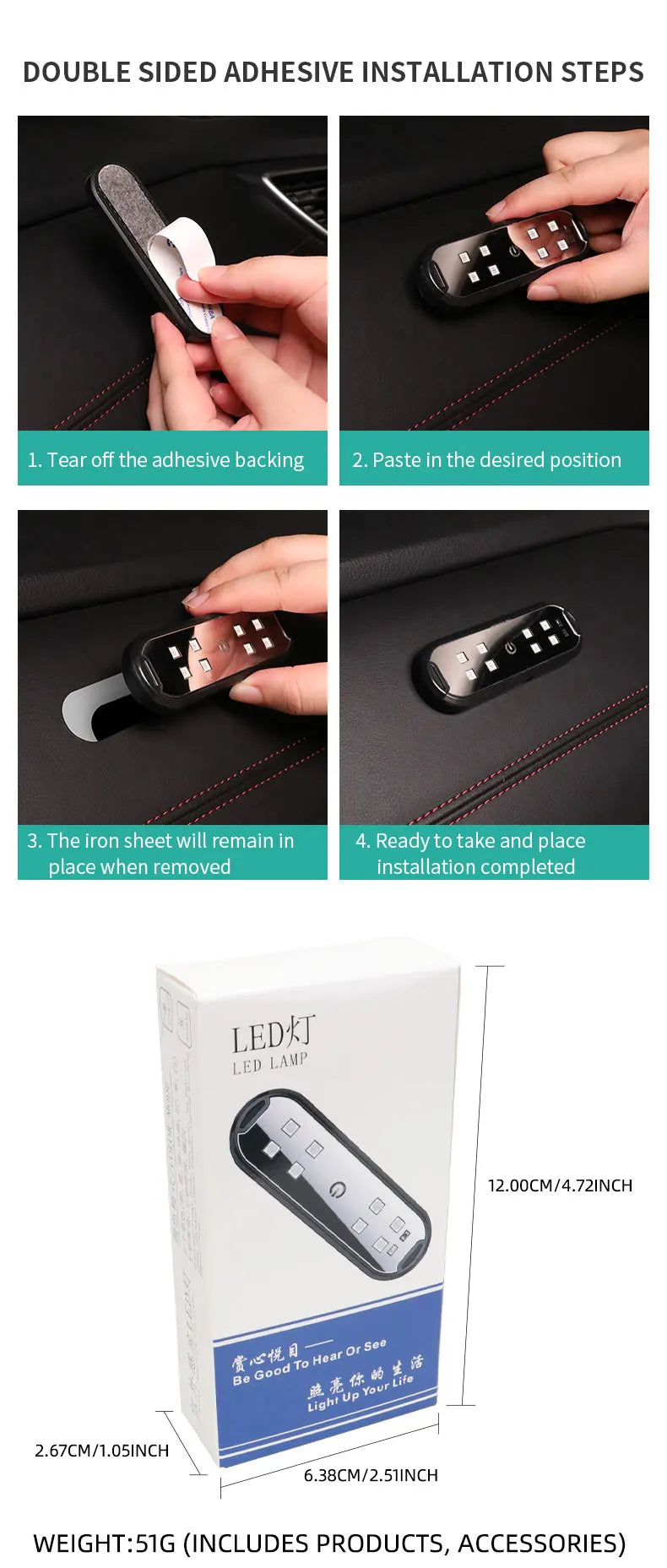 2Pcs Car LED Door Lights RGB Led Wireless Door Warning Lights USB Welcome Door Sill Projector Magnetic Auto Ambient Lamp Puddle