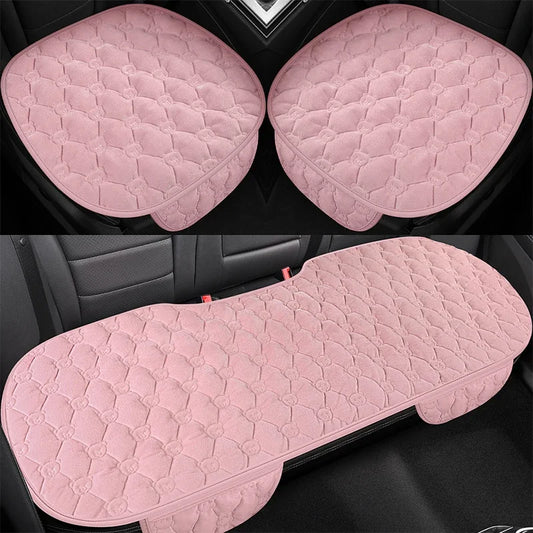 Winter Short-Pile Car Seat Cushion– Warm, Comfortable & Durable (Front / Rear Seat Cushion Available,Universal Seat Covers