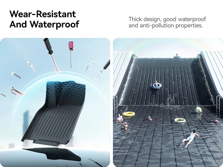 YZ TPE Car Floor Mats for Tesla Model 3 Y Highland Juniper 2019-2025 Luggage Mat Set Four Seasons Waterproof Anti-slip Trunk Mat