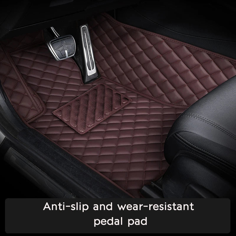 Customization Car Floor Mats Pedal Pads Special Artificial Leather Carpet For Audi A7 S7 2010-2024 Car Accessories