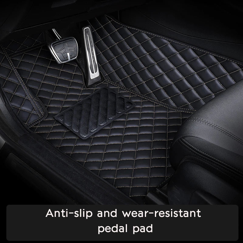 Customization Car Floor Mats Pedal Pads Special Artificial Leather Carpet For Audi A7 S7 2010-2024 Car Accessories