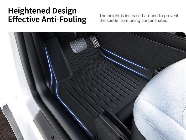 YZ TPE Car Floor Mats for Tesla Model 3 Y Highland Juniper 2019-2025 Luggage Mat Set Four Seasons Waterproof Anti-slip Trunk Mat