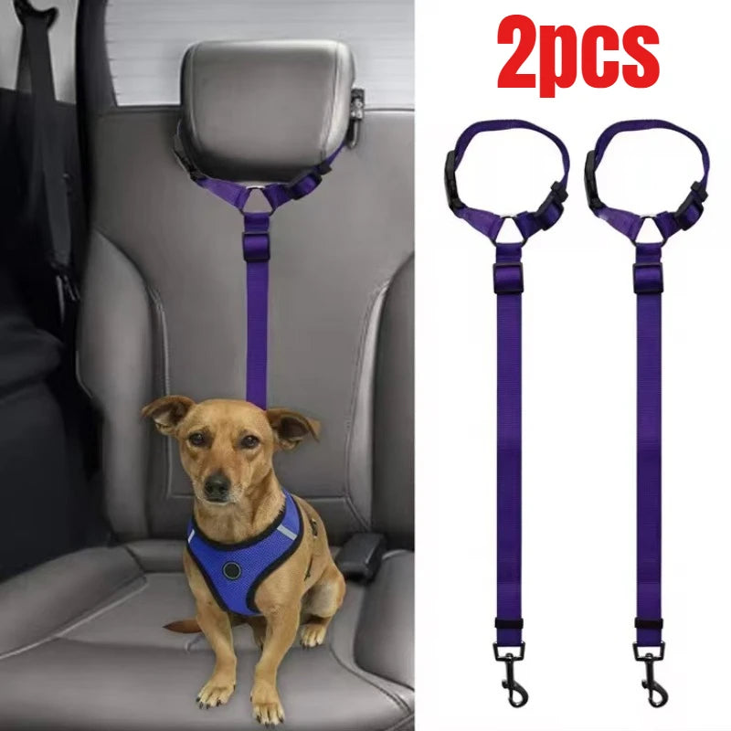 2pc Pet Cat Dog Car Seat Belt Suitable for Universal Safety Buckle Adjustable Safety Rope Dog Car Seat Belts Dog Accessoires