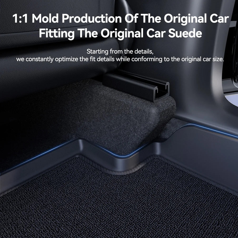 YZ TPE Car Floor Mats for Tesla Model 3 Y Highland Juniper 2019-2025 Luggage Mat Set Four Seasons Waterproof Anti-slip Trunk Mat