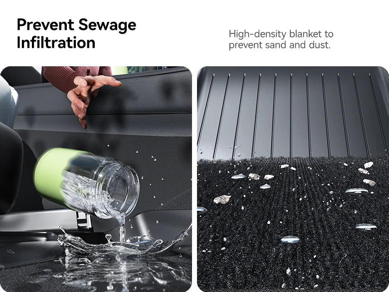 YZ TPE Car Floor Mats for Tesla Model 3 Y Highland Juniper 2019-2025 Luggage Mat Set Four Seasons Waterproof Anti-slip Trunk Mat