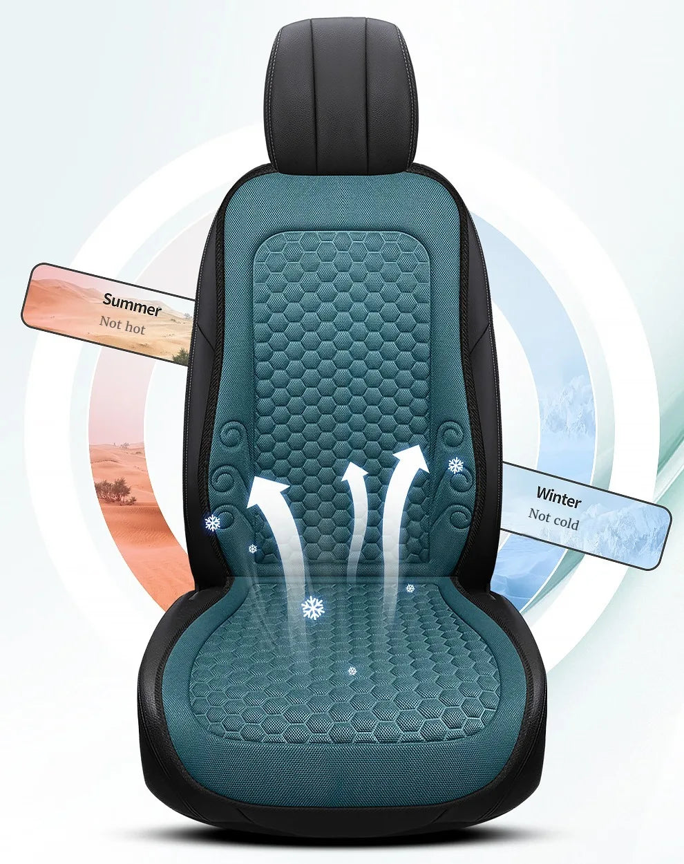 1pc Comfortable and Breathable Car Front Seat Cushion Simplicity  Front Premium Covers with Non-Slip Protector Fits Most  Cars