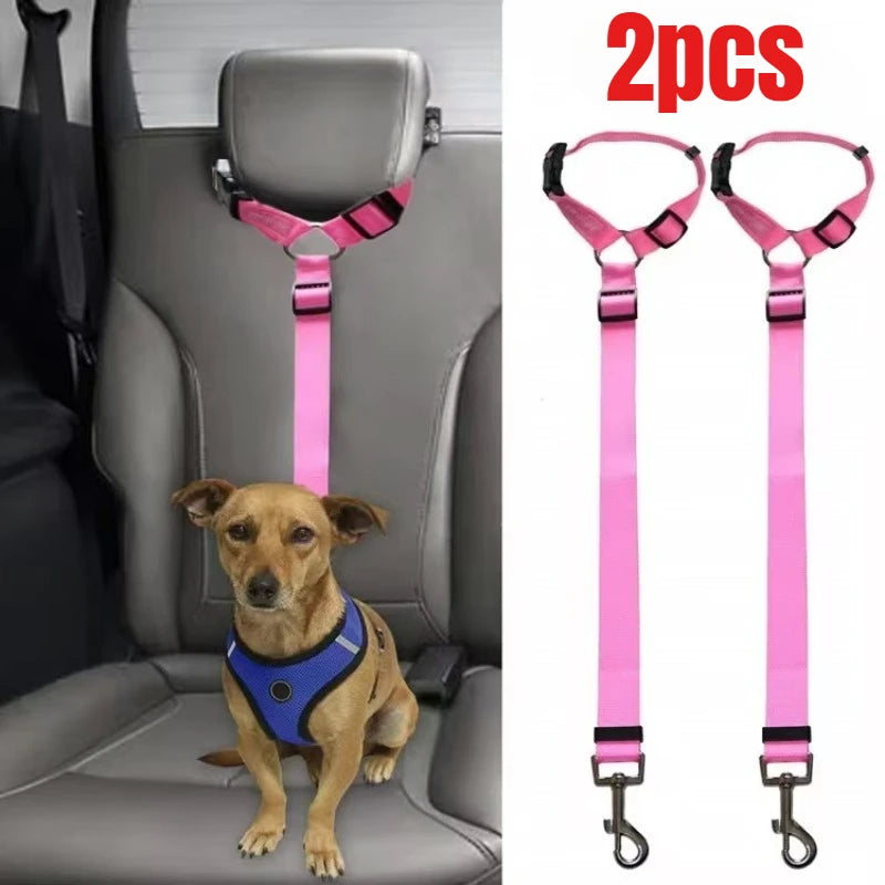2pc Pet Cat Dog Car Seat Belt Suitable for Universal Safety Buckle Adjustable Safety Rope Dog Car Seat Belts Dog Accessoires