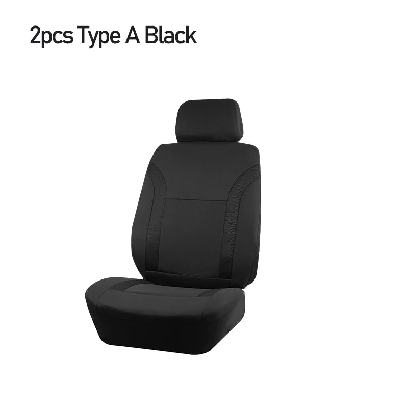 AUTO PLUS Sports Universal Polyester Car Seat Cover Set Fit Most Car Plain Fabric Bicolor Stylish Car Accessories Seat Protector