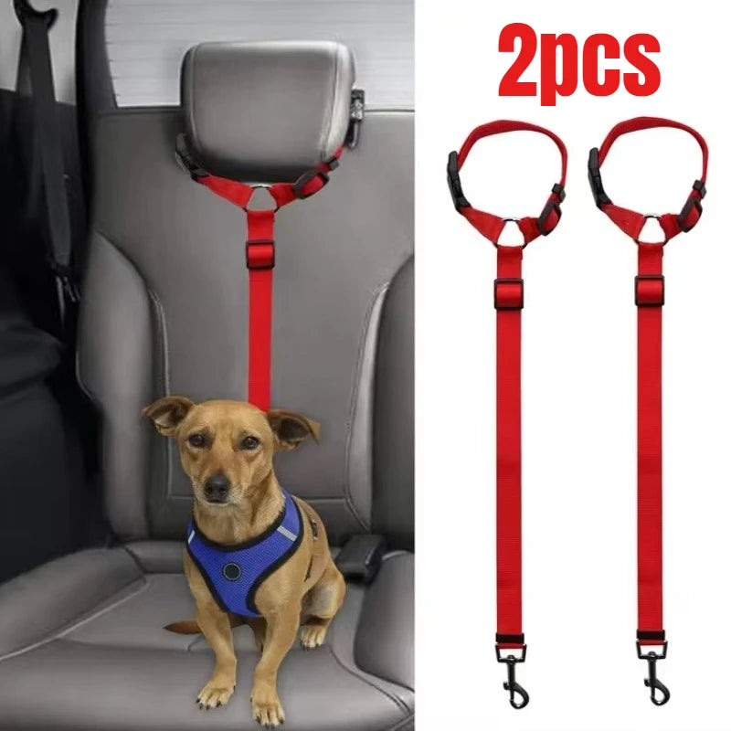 2pc Pet Cat Dog Car Seat Belt Suitable for Universal Safety Buckle Adjustable Safety Rope Dog Car Seat Belts Dog Accessoires
