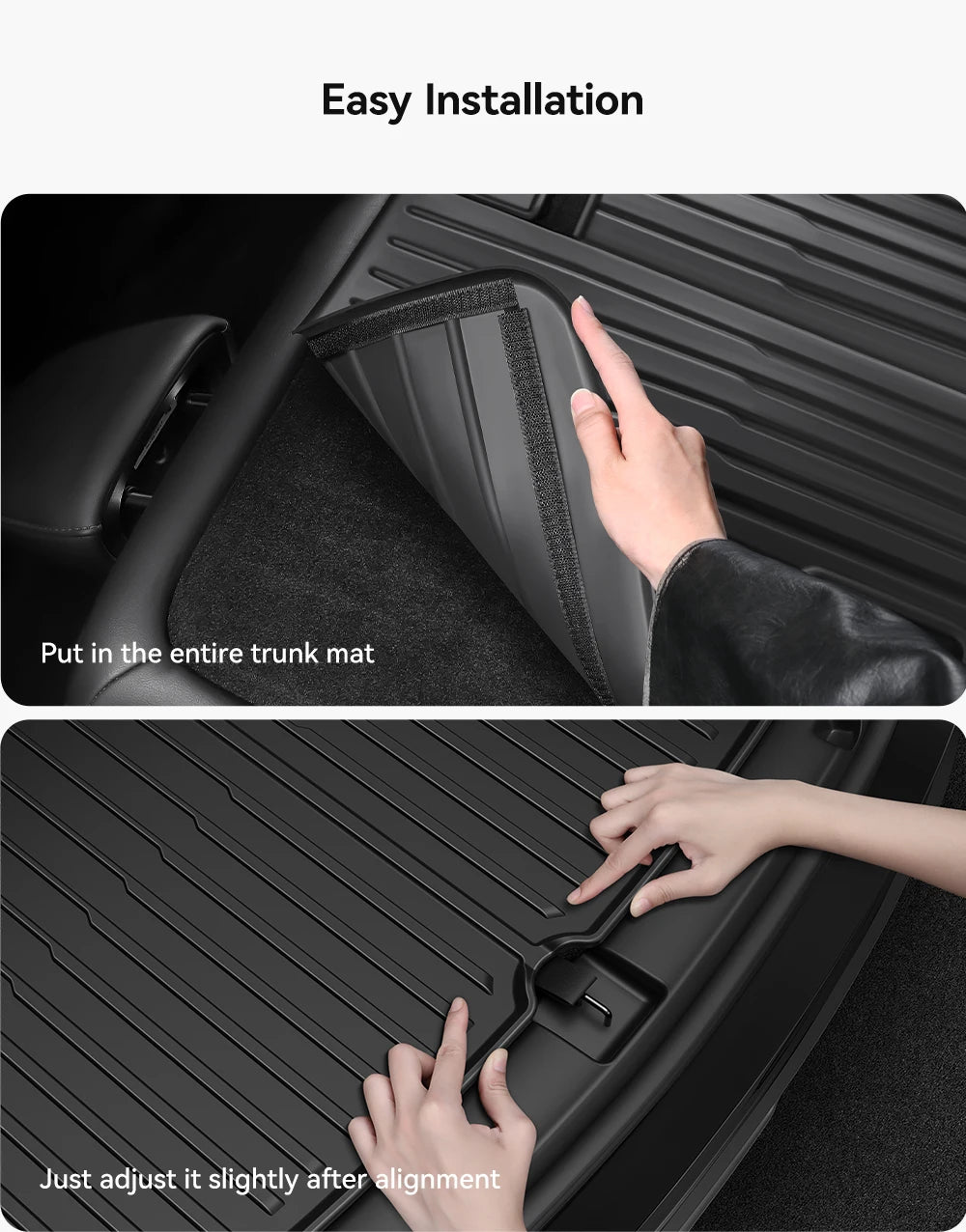YZ TPE Car Floor Mats for Tesla Model 3 Y Highland Juniper 2019-2025 Luggage Mat Set Four Seasons Waterproof Anti-slip Trunk Mat