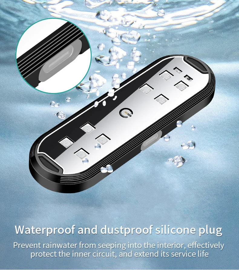 2Pcs Car LED Door Lights RGB Led Wireless Door Warning Lights USB Welcome Door Sill Projector Magnetic Auto Ambient Lamp Puddle